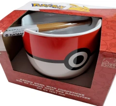 Pokemon - Pokeball 20oz Ramen Bowl /W Chopsticks